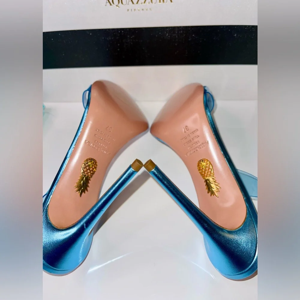 Aquazzura - So Nude PVC Slingback Sandals Ice - 37 (7) - New in Box - Picture 7 of 16